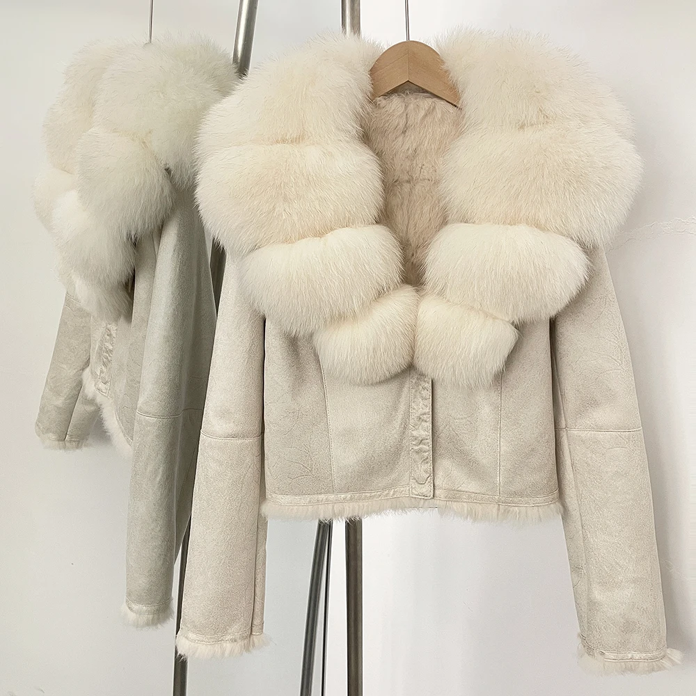 Winter Clothing Store - OFTBUY Natural Fox Fur Collar Coat