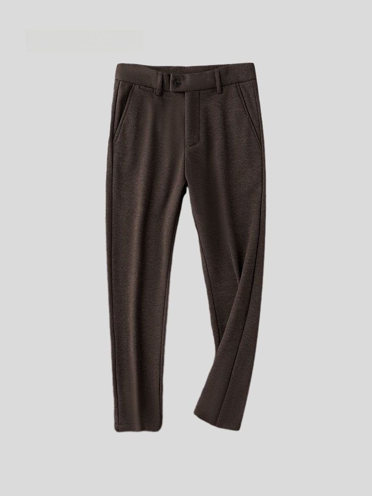 Winter Sun Clothing - Thickened Fleece Business Casual Pants Men's