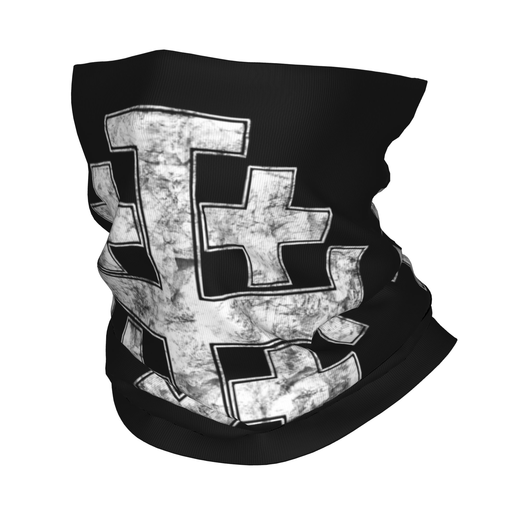 Wool Balaclava Knit - Knight Jerusalem Cross Christian Bandana Neck