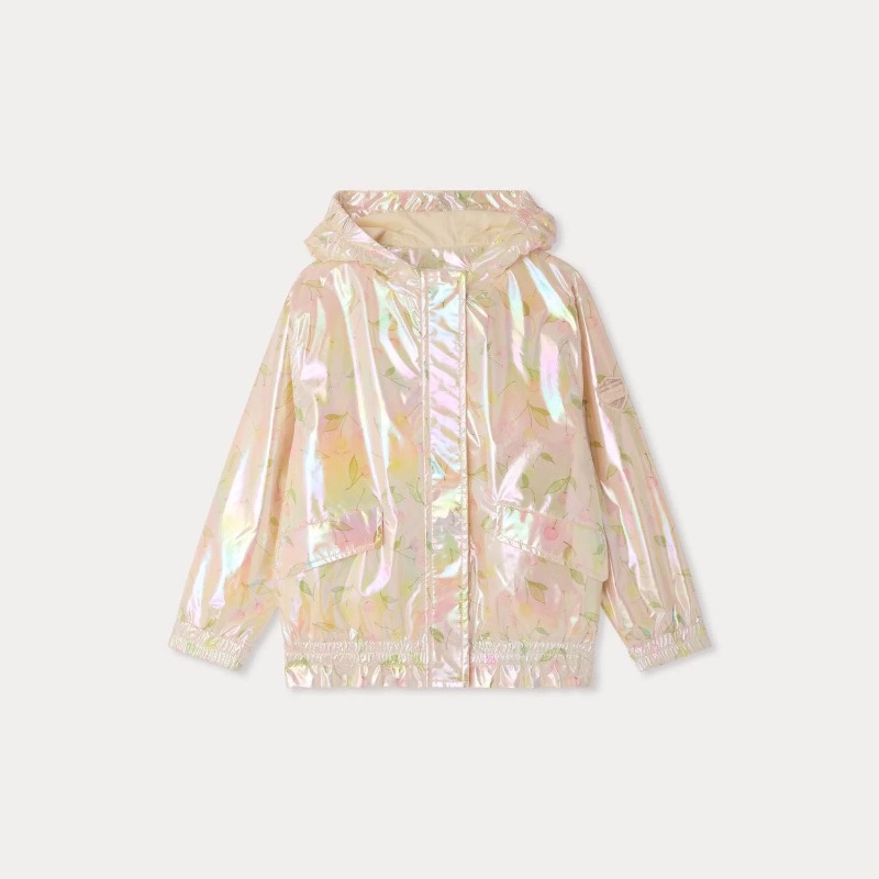 Winter Sun Clothing - Toddler Girls Hooded UV Protection Print