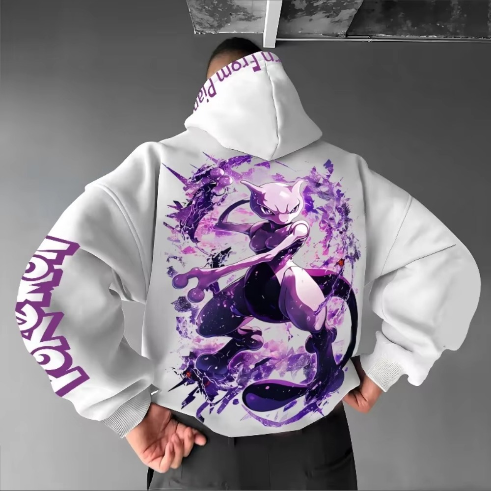 Winter Clothing Trends For Women - Men's New Pokémon Anime Mewtwo Double