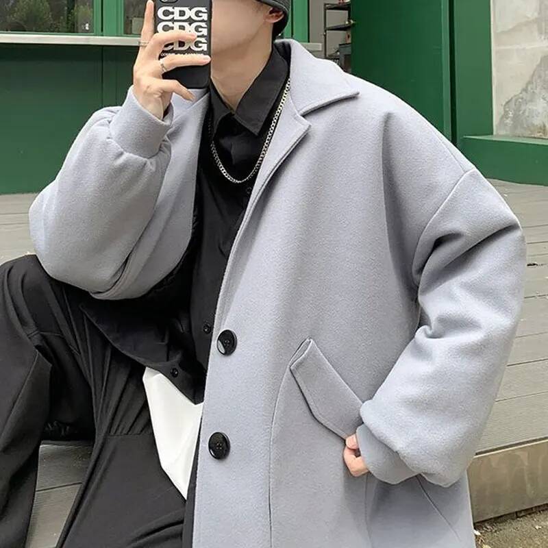 Korean Solid Color Wool Coats  - огляд і ціна Winter Clothing Taiwan