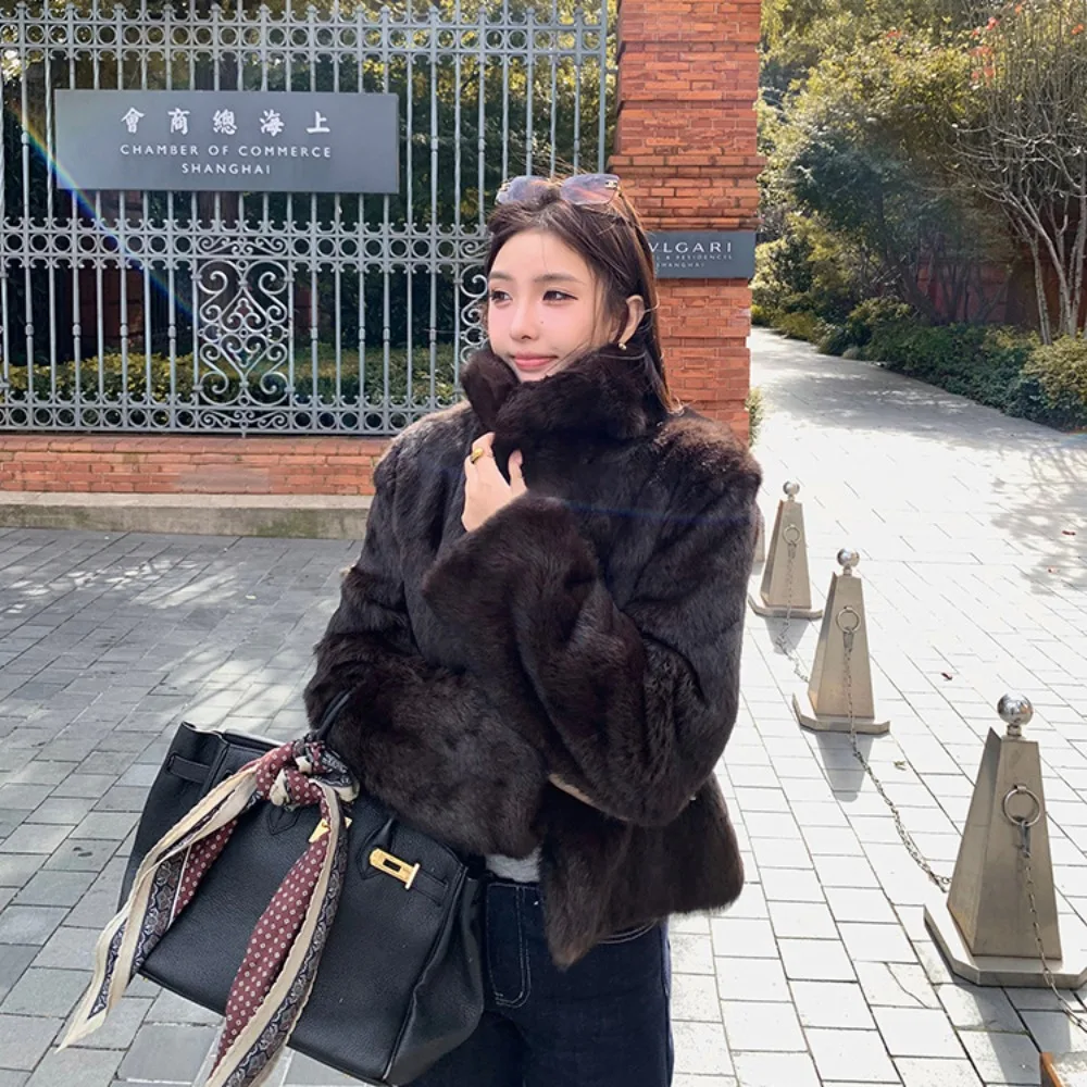Natural Rabbit Fur Coat Women  - огляд і ціна Winter Clothing Store