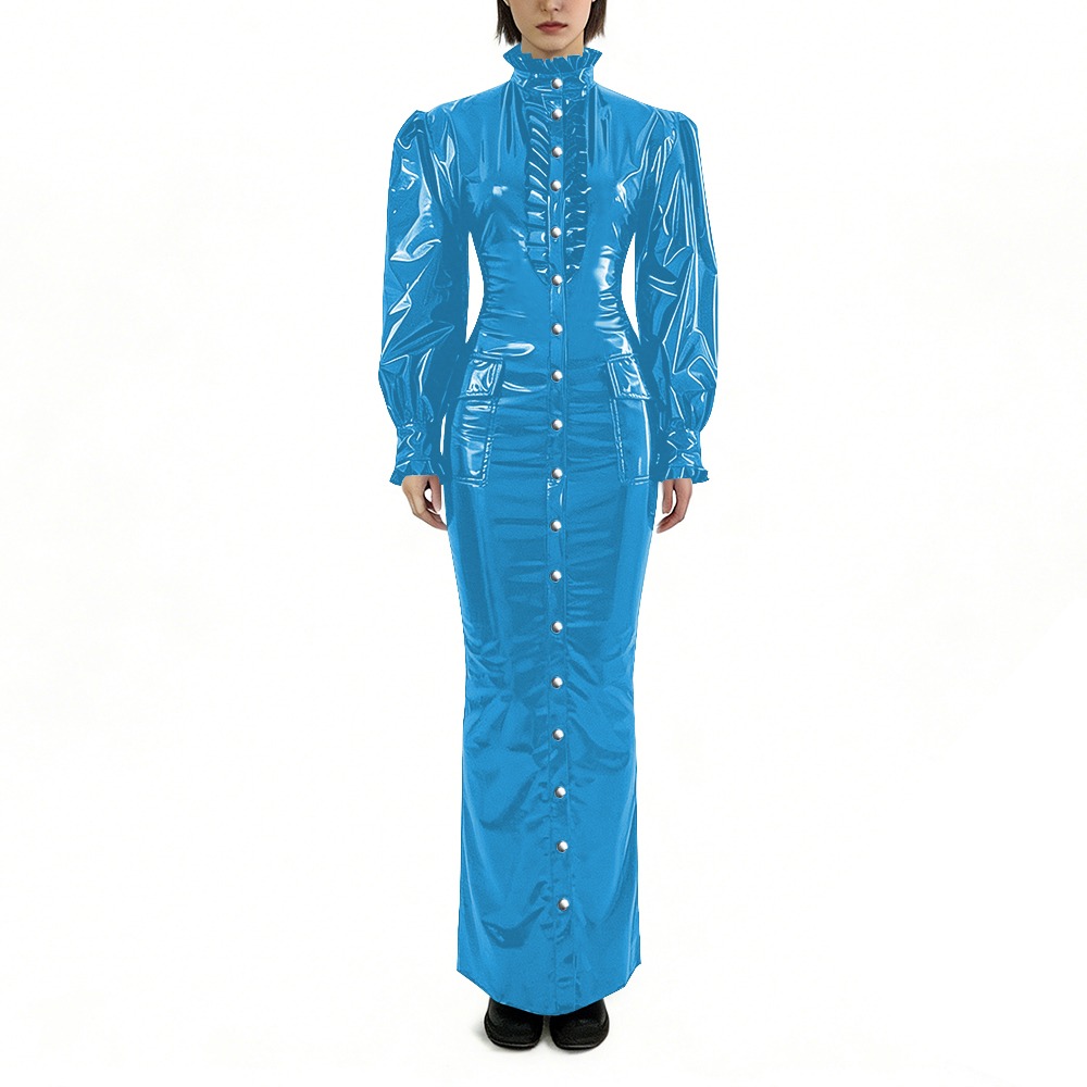 Glossy PVC Long Pencil Dress P - огляд і ціна Winter Clothing Plus Size