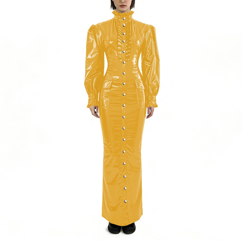 Glossy PVC Long Pencil Dress P - огляд і ціна Winter Clothing Plus Size