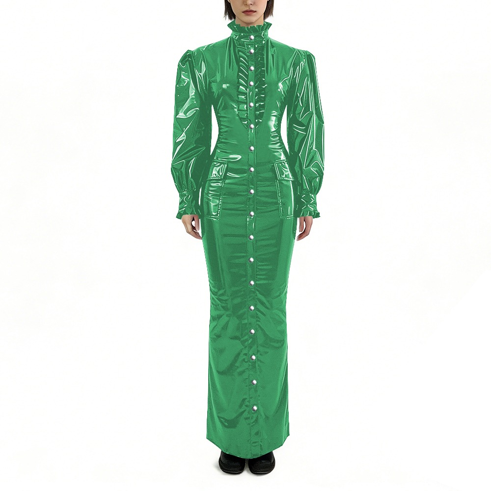 Glossy PVC Long Pencil Dress P - огляд і ціна Winter Clothing Plus Size