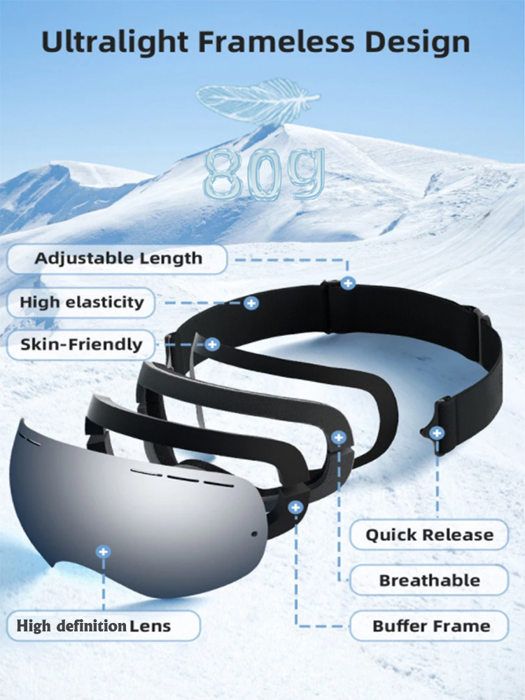 Snow glasses Men Women Outdoor - огляд і ціна Snow Goggle Uv