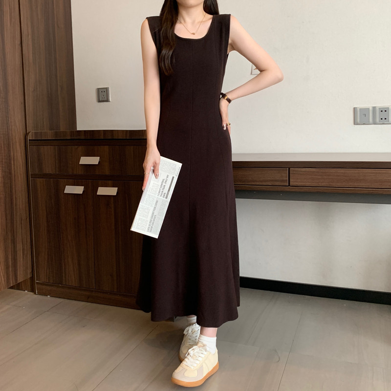 Elegant solid  sleeveless Knit - огляд і ціна Winter Clothing Plus Size